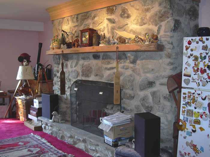 fireplace, den, west wind farm, castleton 