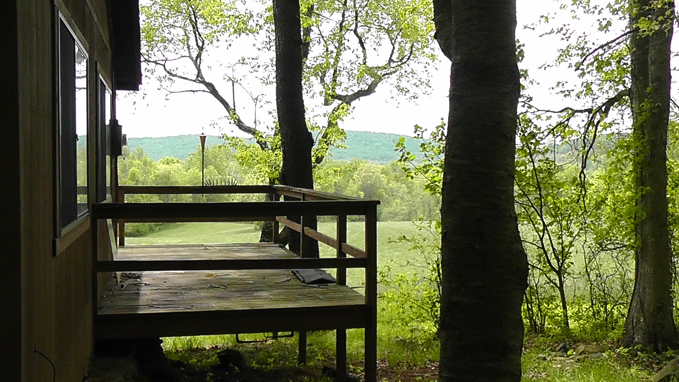 White Oak Cabin deck and views